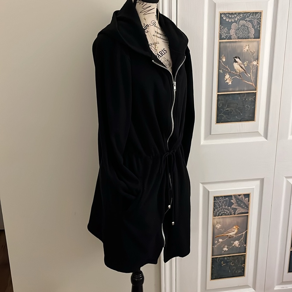 Black Hooded Women's Jacket - Picture 9 of 10